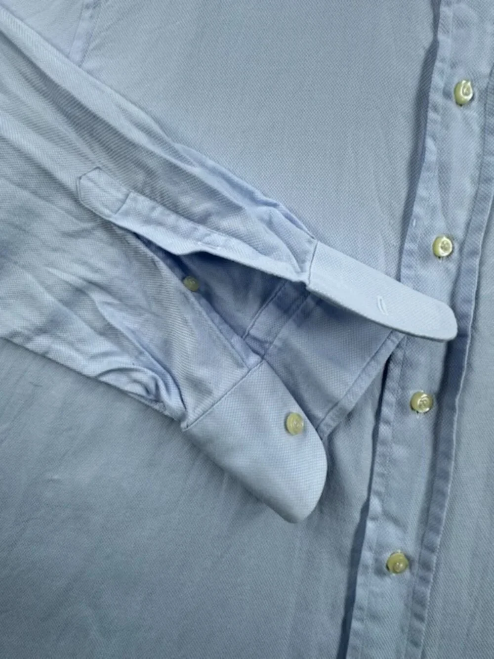 Balmain Tessuto Doppio Ritorto 17.5 Cotton Blue Men Point Shirt Button Up Woven